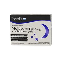 Bertils Melatoniini 1,9 mg + rauh. yrtit 30 tabl